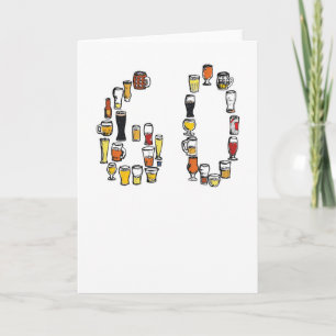 Cartão 60th birthday card, beer card