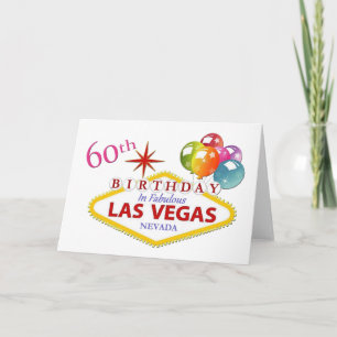 Cartão 60th Las Vegas Birthday Card
