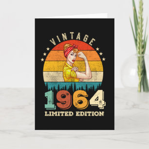 Cartão 61 Anos De Idade Dia 1964 Vintage 61ruas Mulheres 