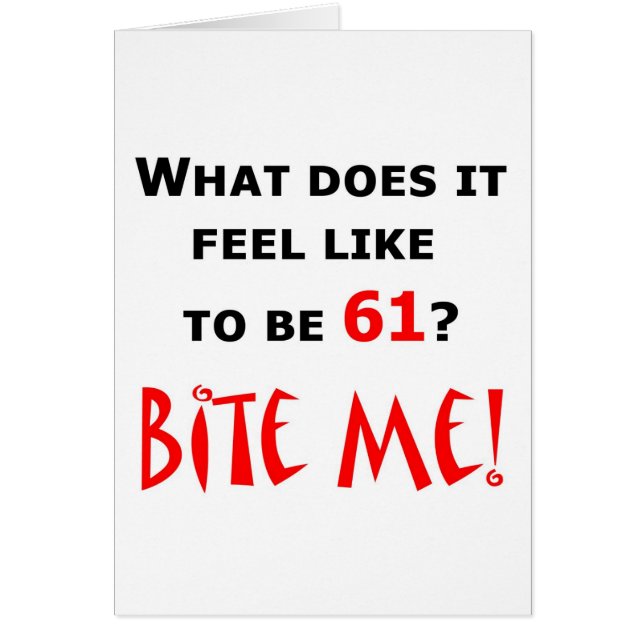 Cartão 61 morda-me! (Frente)
