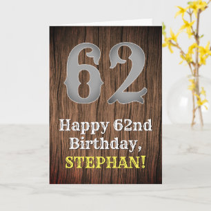 Cartão 62º Aniversário: Visual Inspirado em Country Weste