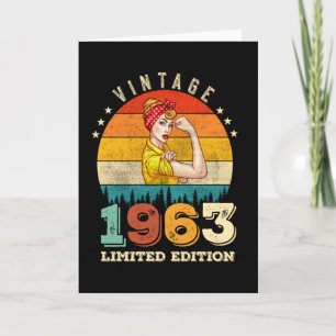 Cartão 62 anos Idade, Dia 1963 Vintage 62º Aniversário Mu