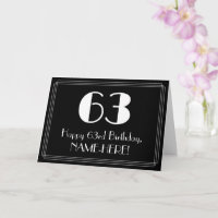 63º aniversário ~ Art Deco Inspirou o "63", nome