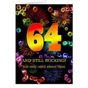 Cartão 64.º aniversário ainda está balançando