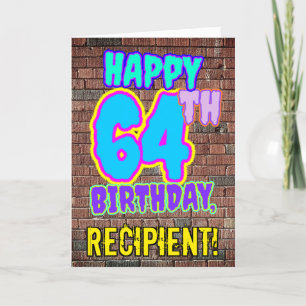 Cartão 64.º aniversário - Grafite urbano inspirado e di