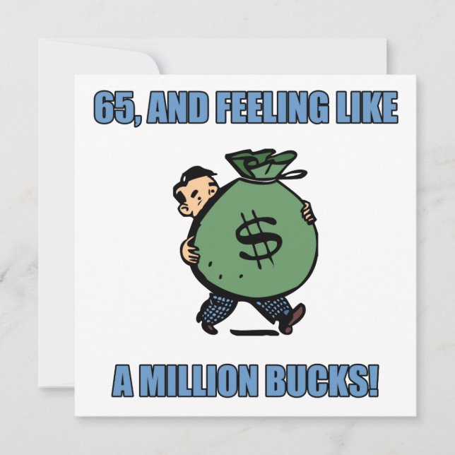Cartão 65º aniversário engraçado (Frente)