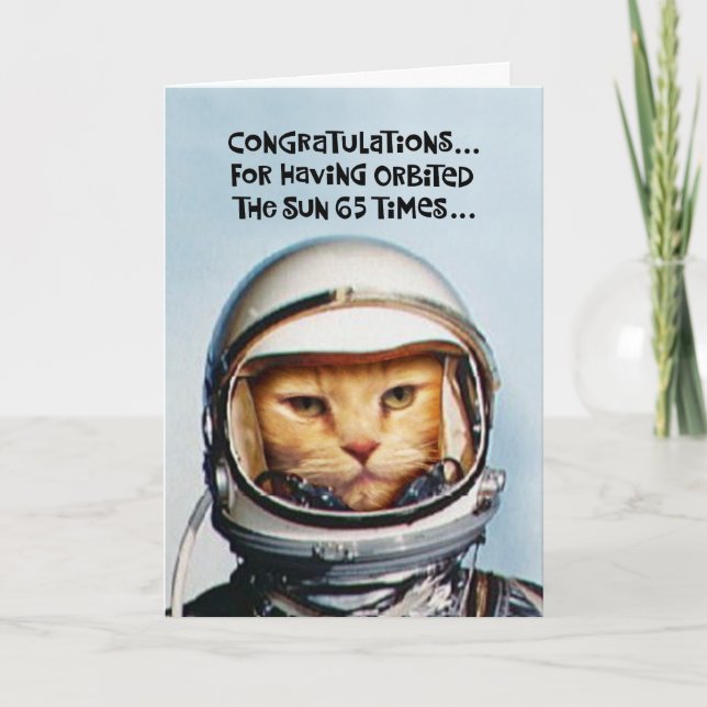 Cartão 65º aniversário engraçado (Frente)