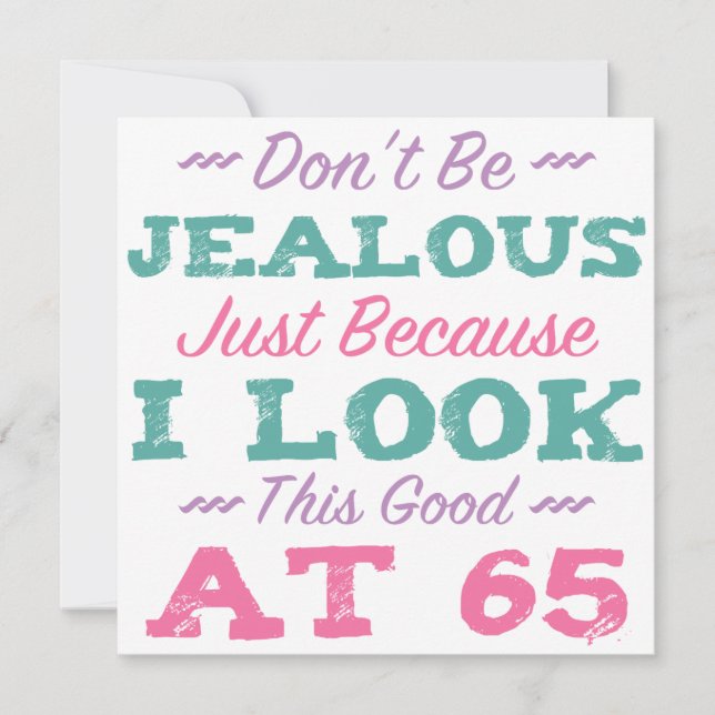 Cartão 65.º aniversário para as mulheres (Frente)