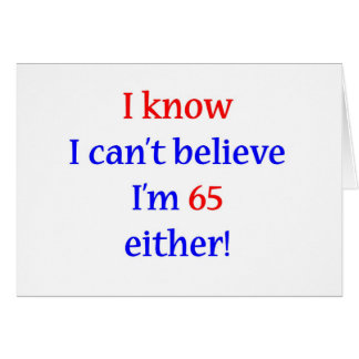 Cartão 65 qualquer um