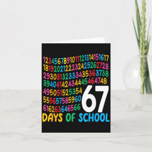 Cartão 67º Dia De Escola 67 Números De Matemática Profess