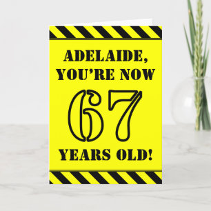 Cartão 67.º aniversário: Texto do estilo do estilo divert