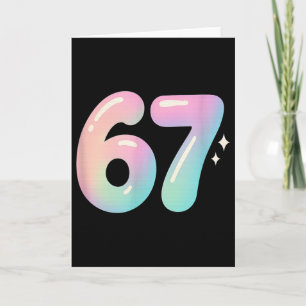 Cartão 67 Aura Energia Alpha Gíria Meme da Internet 