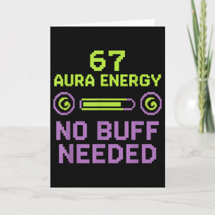 Cartão 67 Aura Energy Sem Buff Necessário Retro Pixel Gam