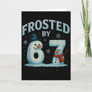 Cartão 67 Boneco de Neve de Natal 6 7 Meme da Internet Na