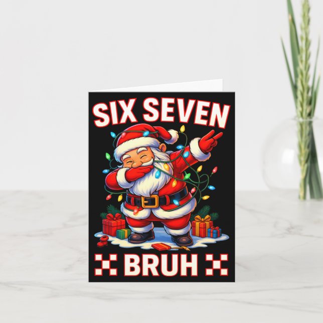 Cartão 67 Christmas Shirt Santa Six Seven Bruh Men Women  (Frente)