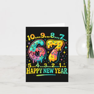 Cartão 67 Contagem Regressiva Meme Feliz Ano Novo Número 