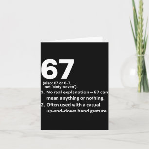Cartão 67 Definição Engraçado Seis Sete Meme 6 7 