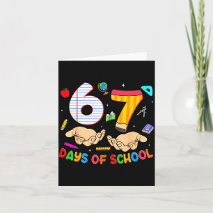 Cartão 67 Dias De Escola 67 Piada Six Seven Meme 6-7 