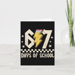 Cartão 67 Dias De Escola Meme Gíria Abcd Rock Meninas Men