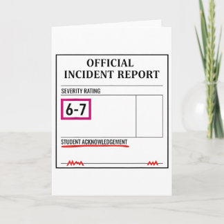 Cartão 67 Don't Say 6-7 Again Teacher Shirt Funny 67 Sarc