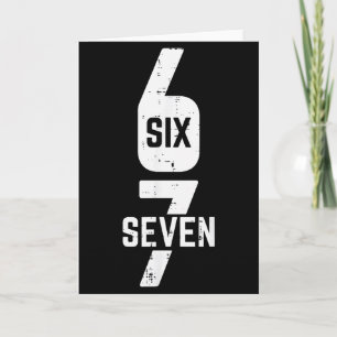 Cartão 67 Fantasia Six Seven Meme Número 6 7 Nele Homens 