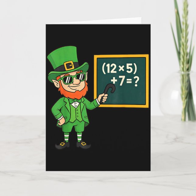 Cartão 67 Funny St Patricks Day Math Teacher Meme Six Sev (Frente)