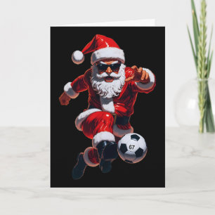 Cartão 67 Futebol Papai Noel Seis Sete Meme Natal Esporte