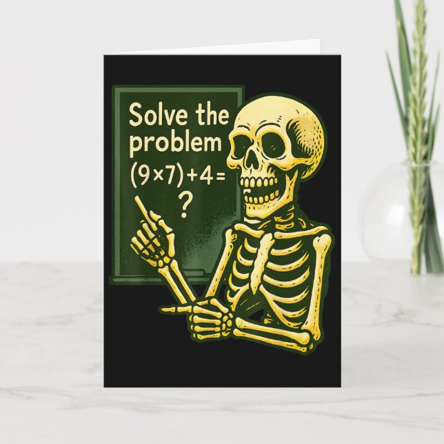 Cartão 67 Halloween Matemática Engraçado Seis Sete Meme B (Frente)