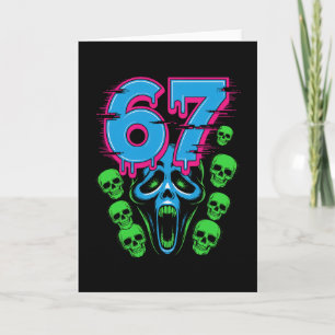 Cartão 67 Halloween Scp Horror Face Camisa Assustadora de