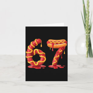 Cartão 67 humor de cachorro-quente para foodies verão bbq