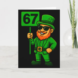 Cartão 67 Leprechaun Seis Sete Geração Meme Vibrações Sor