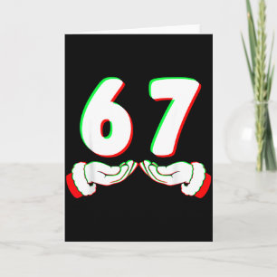 Cartão 67 Meme Camiseta Natal Divertida Seis Sete Homens 