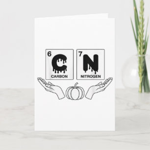 Cartão 67 Meme Ciência Química Abóbora Engraçada Arte Ner