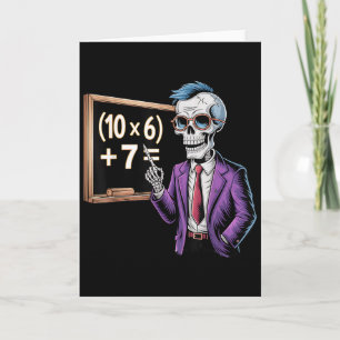 Cartão 67 Meme de Professor de Matemática Brainrot Seis S
