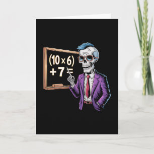 Cartão 67 Meme de Professor de Matemática Brainrot Seis S