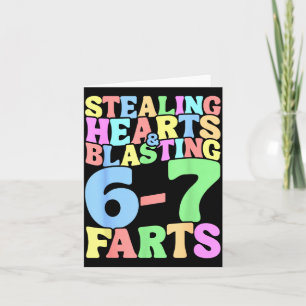 Cartão 67 Meme Dia dos Namorados Seis Sete 6-7 Divertido 