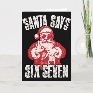 Cartão 67 Meme Engraçado Seis Sete Natal 6-7 Meme Papai N
