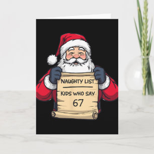 Cartão 67 Meme Engraçado Seis Sete Natal Para Homens Mulh
