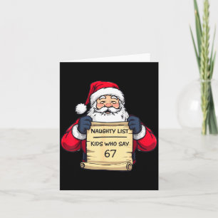 Cartão 67 Meme Engraçado Seis Sete Natal Para Homens Mulh
