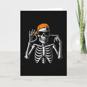 Cartão 67 Meme Esqueleto Tendência Halloween Engraçado Se