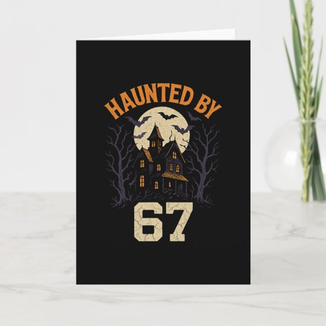 Cartão 67 Meme Halloween Costume Haunted  (Frente)