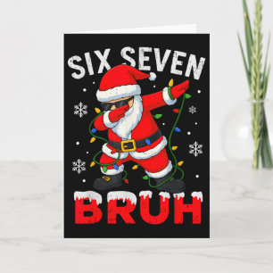 Cartão 67 Meme Seis Sete Bruh Dabbing Papai Noel Natal En