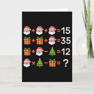 Cartão 67 Meme Seis Sete Equação Matemática de Natal Xmas