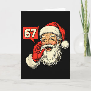Cartão 67 Meme Seis Sete Papai Noel Natal Divertido Gen Z