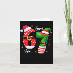 Cartão 67 Meme Seis Sete Para Crianças Mulheres Homens Me