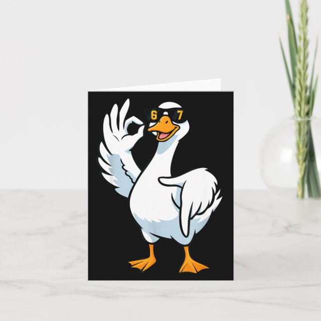 Cartão 67 Meme Silly Goose 6 7 Funny Six Seven 6-7 Gen Al (Frente)