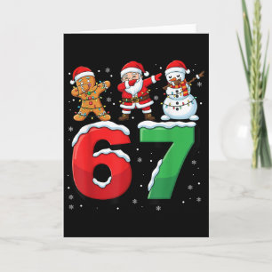 Cartão 67 Meme Six Seven Santa Dabando 6 7 Natal Divertid