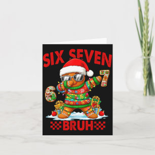 Cartão 67 Natal 6 7 Meme Homem de Biscoito Xmas Pijamas