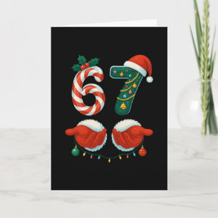 Cartão 67 Natal 6 7 Meme Pijama Feriado Geração Alpha Gír