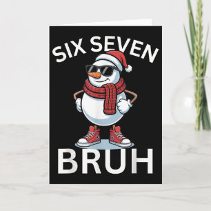 Cartão 67 Natal Divertido Seis Sete Meme Brainrot Boneco 